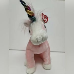TY Beanie Buddy - Charmer The Unicorn 12"  Rainbow Horn